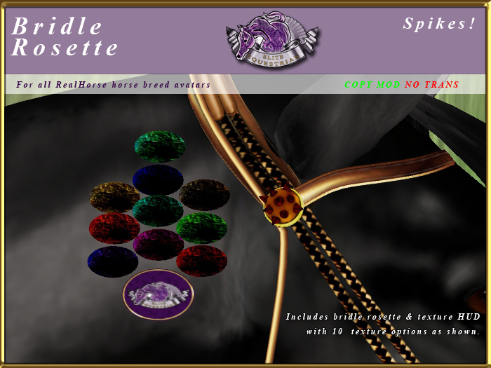 *E*Bridle Rosette Set[BOXED] Spikes!