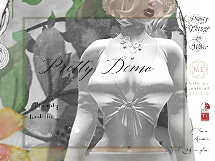 .::Pretty Demo::. Mandy Tied Halter Silver Cream