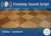 Footstep script unisex linoleum
