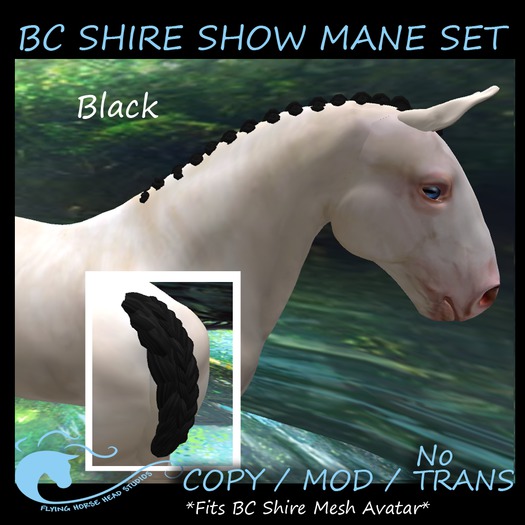 BC Shire Show Mane- Black