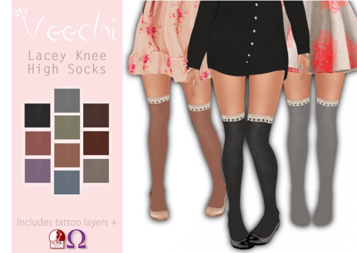 Veechi - Lacey Knee High Socks
