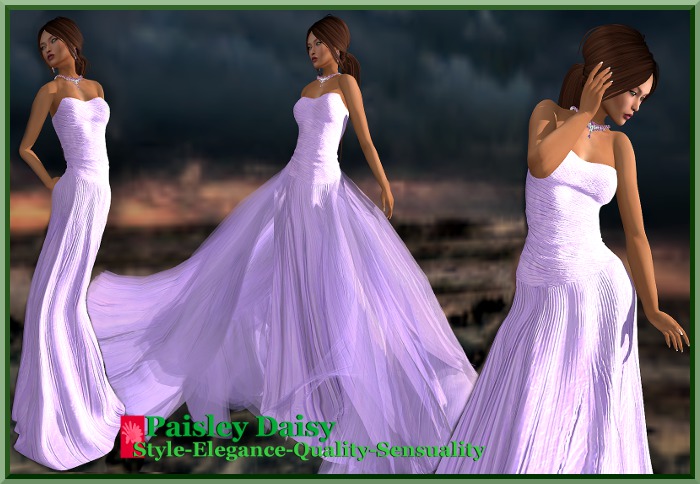 Paisley Daisy - Ripple Vortex Gown Purple Lilac