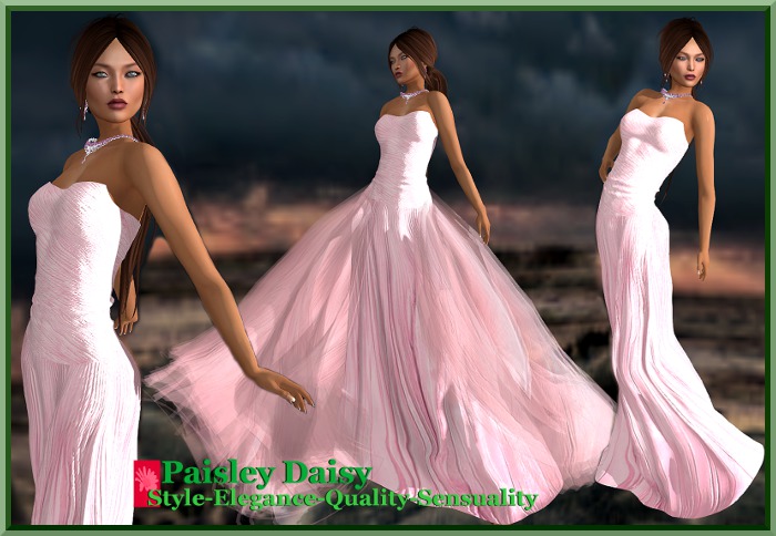 Paisley Daisy - Ripple Vortex Gown Pink