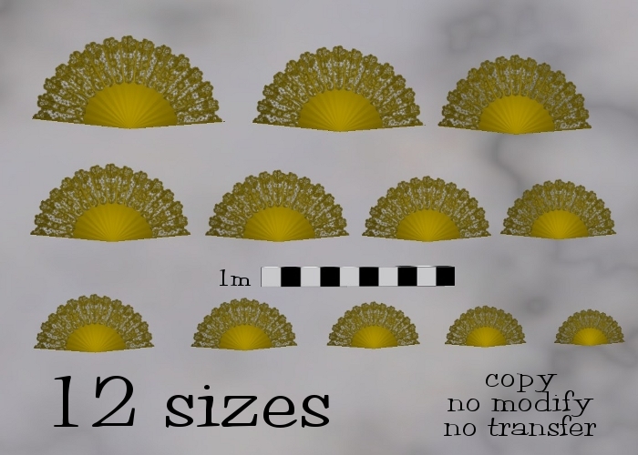 Gold Animated Resizable Lace Fan