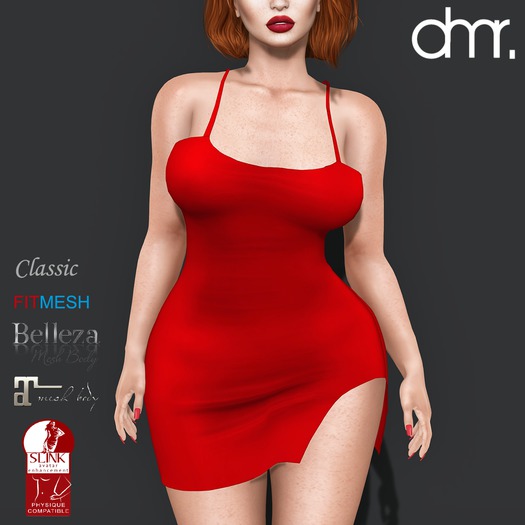 [DR]Mini Dress Pty Red ::Mesh::