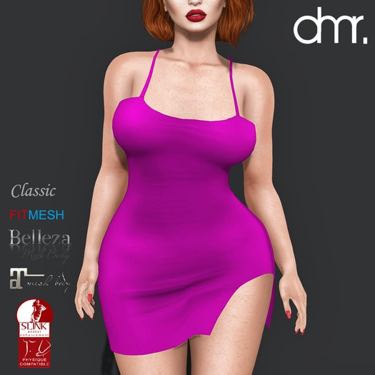 [DR]Mini Dress Pty Pink ::Mesh::