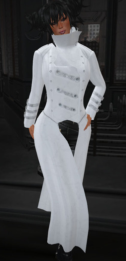 P001 TASK coat white-silver
