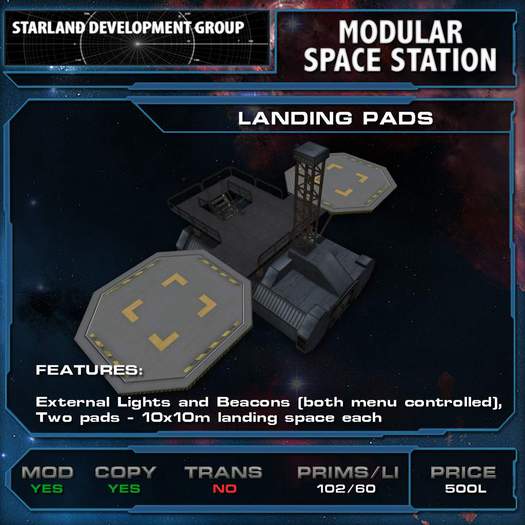 Starland Modular Space Station - Landing Pads (Boxed)