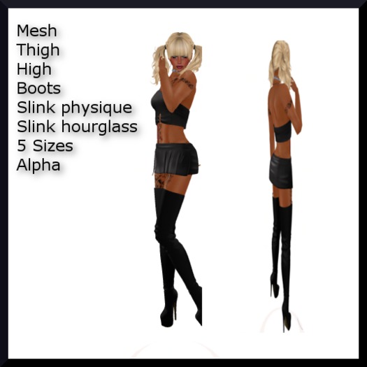 MESH THIGH HIGH BOOTS