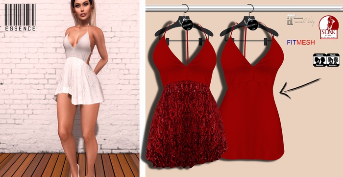 :ESSENCE:CAROLINE CHERRY DRESS