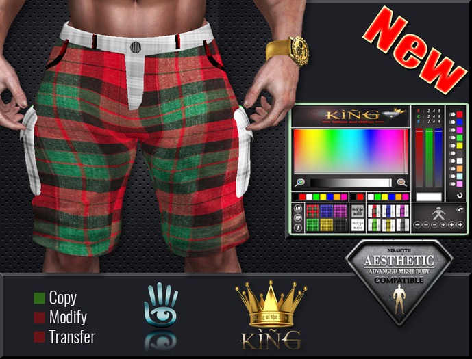 [King#084] Cargo Shorts FAT PACK 6 Textures Aesthetic