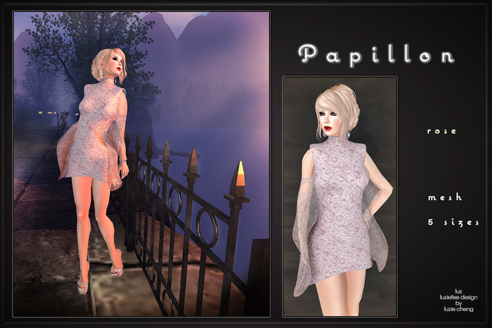 LUZ - Papillon rose - vendor