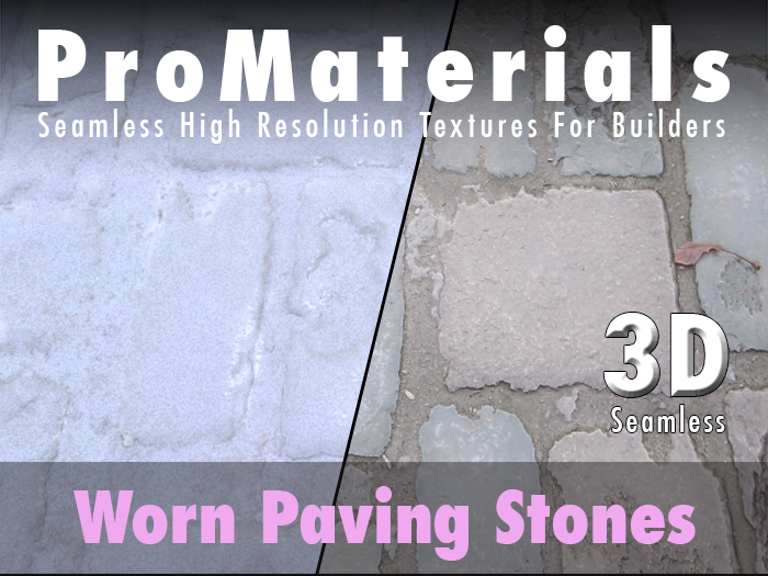 ProMaterials - 3D Worn Paving Stones Texture Set