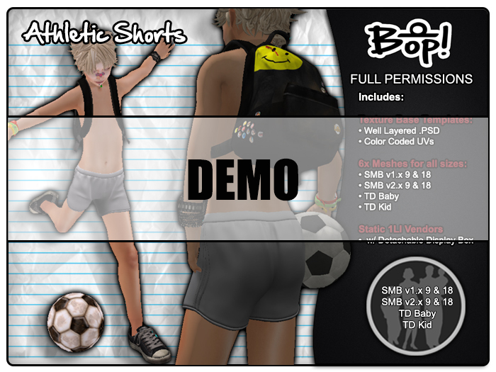 bop! Athletic Shorts - Demo