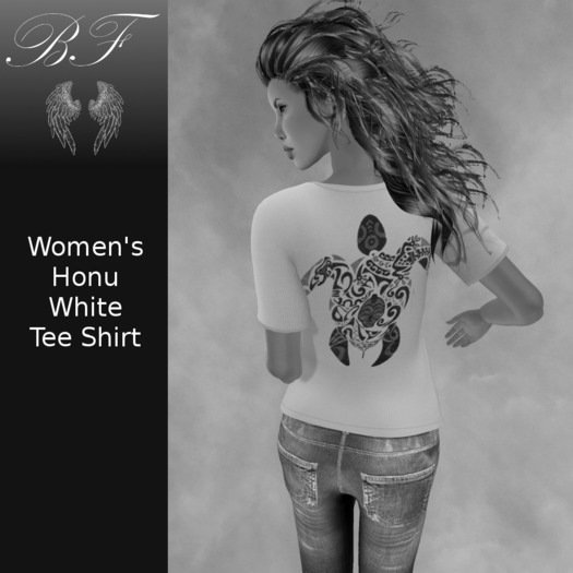 BF Women's White Honu T-Shirt - DEMO (boxed)