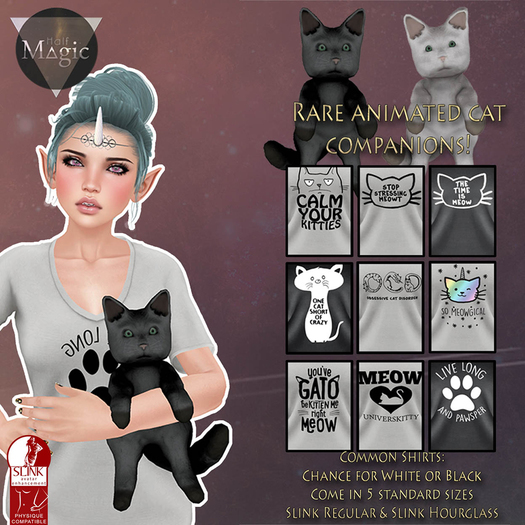 .HalfMagic. Cat Companion White - RARE