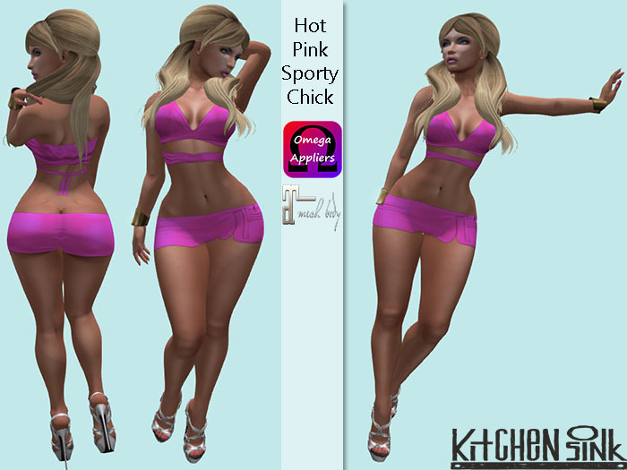 KS Hot Pink Sporty Set - Maitreya Hud Add me!