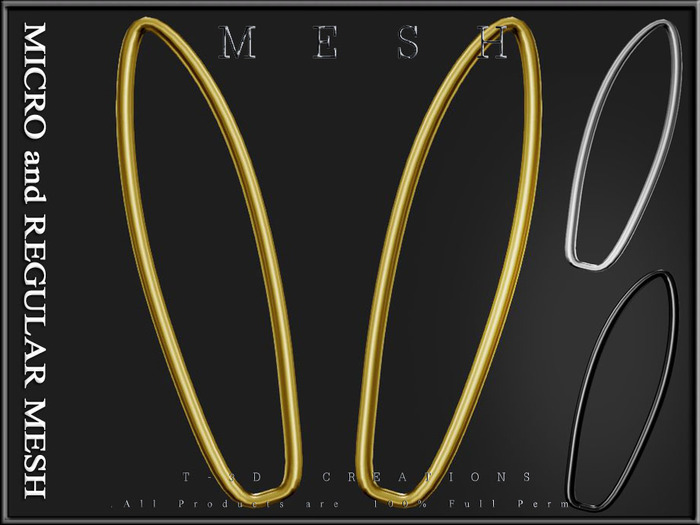 Second Life Marketplace - T-3D Creations [ Wire bunny ears 02 ] Mesh ...