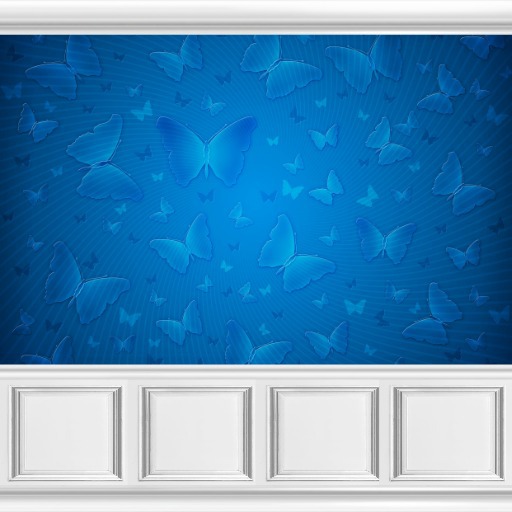 Blue Butterfly Block Panels