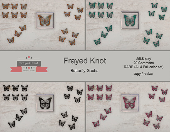 5 Frayed Knot Butterfly