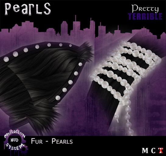 Wrapped Pearls Neko Ears and Tails-RED