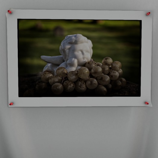Cherub & Grapes Cemetery Oversized Photography Print