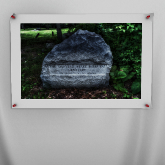 Danvers State Hospital Cemetery (Dark) Oversized Photography Print