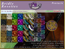 *E*Bridle Rosette Set[BOXED] Pentacle