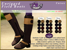 *E* Unrigged Unisex Field Boot Set [BOXED] Texture Scripted