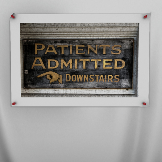 .:{Curio Creative}:. Oversized Print L - TSH Patient Sign {box}