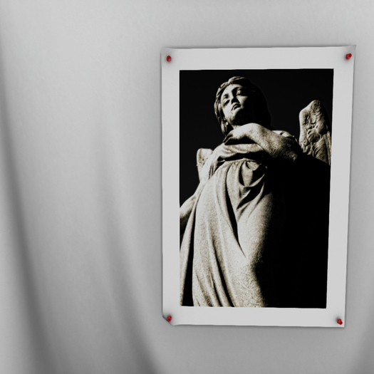 Angel Above Cemetery Oversized Photography Print