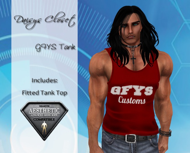 *DC - GFYS Tank Red Aesthetic Boxed*