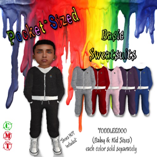 *PoCkEt-SiZeD* Black Basic Sweatsuit (TD) Bagged