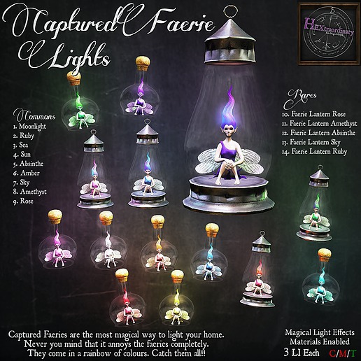 *HEXtraordinary* Captured Faerie Light Lantern -Absinthe- RARE