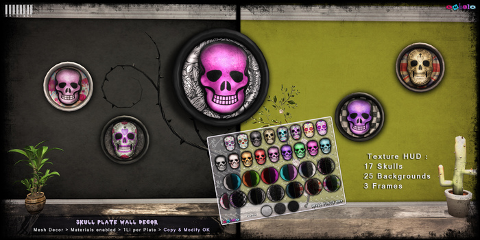 [ bubble ] Skull Plate Wall Decor
