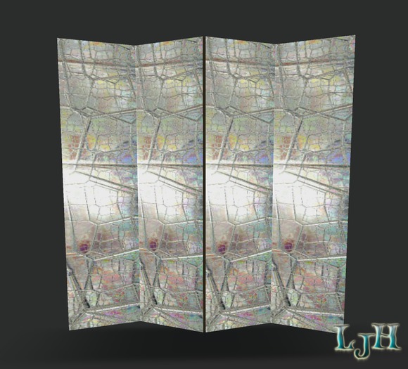 [LJH] Designs Japanese Style Privacy Screen - METAL RAINBOW  PROMO DOLLARBIE