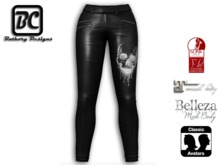 [Bathory DGS] Skinny Leather Pants - SkullW (BELLEZA VENUS, MAITREYA, SLINK, STANDART, FITMESH, CLASSIC)