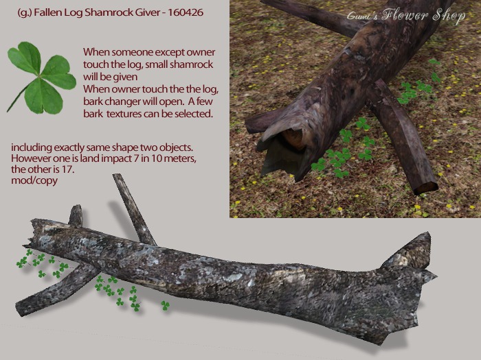 (g.) Fallen Log Shamrock Giver - 160405