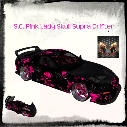 S.C, Pink Lady skull supra
