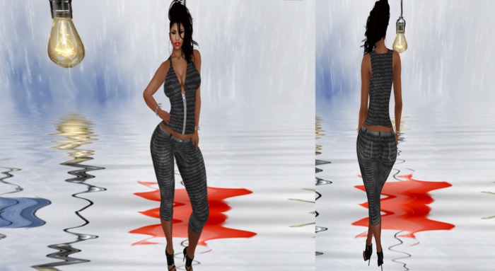 DezMotion's Fashion-"Black Jean Vest/Capri's"