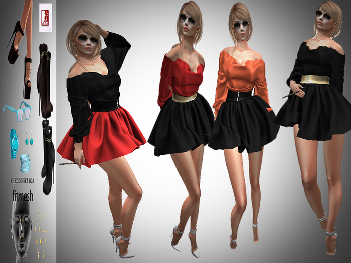 FIRU_FITMESH CANGUL DRESS