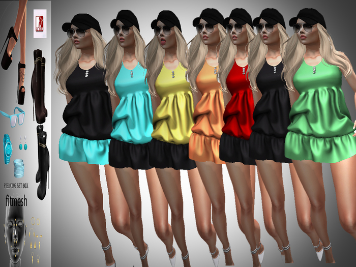FIRU_FITMESH CEKING DRESS