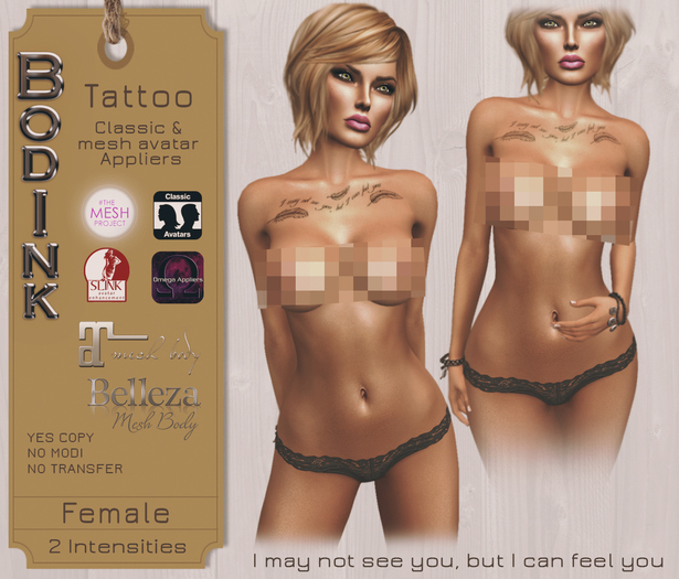 [BodInk] *PROMO* Distance Tattoo - NUEVO Tatuaje Distancia - 2 Tones