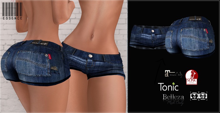 :ESSENCE:VANESSA Shorts BLUE JEANS