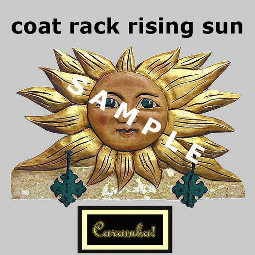 Coat rack rising sun