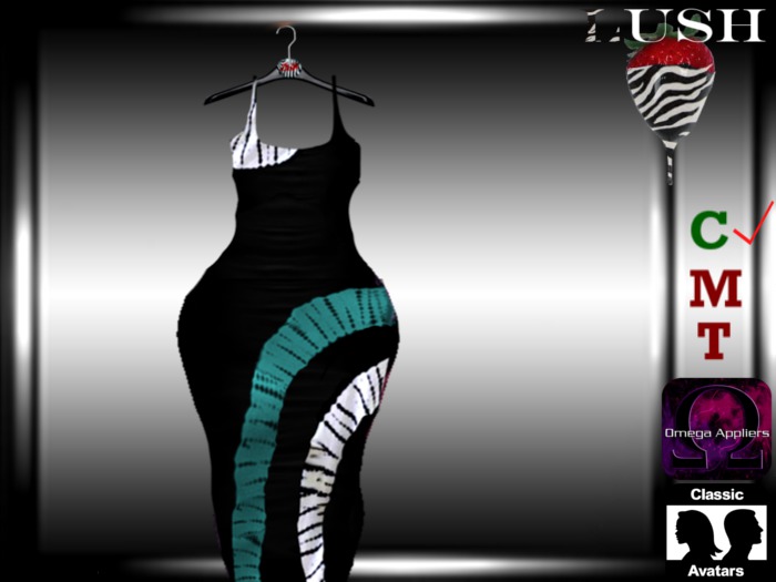 **LUSH**Spring maxi blk/teal