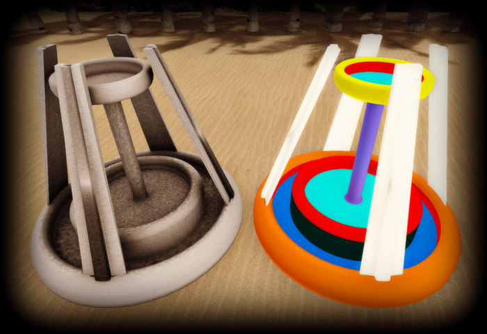 "M" Mesh Inside "M" Mesh Science Fiction Fountain