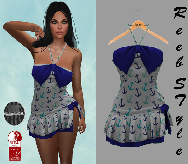 397-Reeb sTyle Beril Blue Dress