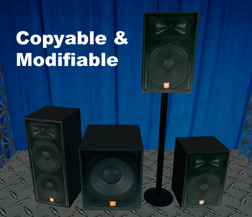 4 Pack JBL Speakers Copyable and Modifiable