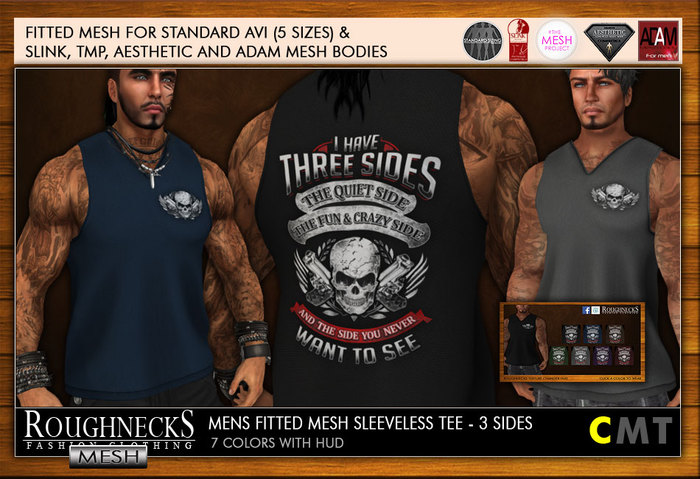 RN Mens Mesh Sleeveless Tee - 3Sides DEMO